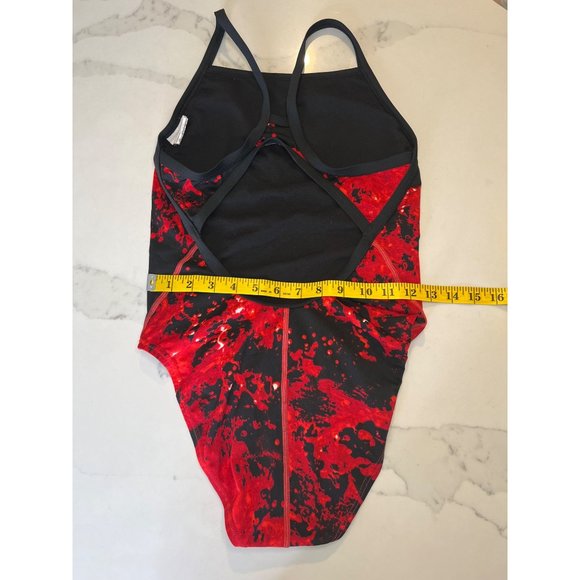 Speedo Endurance Red Black one piece Swimsuit Women’s 6/32 - Picture 4 of 7